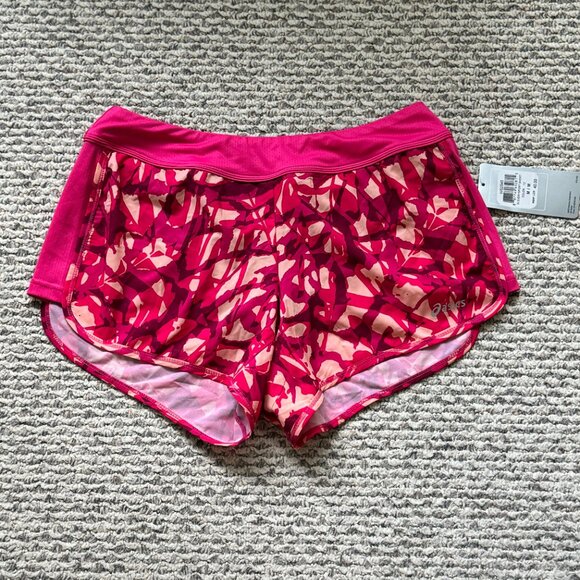 Asics Pants - Asics Women's Everysport Short Medium NWT $40 Pink Peach Geometric Print